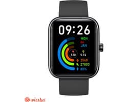 Wiesba Smart WBS25 Pro - Sporthorloge met Hartslagmeter - Bloeddrukmeter - Stappenteller - Sport Horloge - Smart Watch Saturatiemeter - Smartwatch 1.83in - 240 x 284 Resolutie