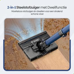 Olvy Steelstofzuiger Draadloos - Met Dweilfunctie - 5 Zuigniveaus - 350W - Vacuum Cleaner - Draadloze Snoerloze Stofzuiger - Zonder Zak - Op Accu - 35Kpa - Kruimeldief — thumbnail 5