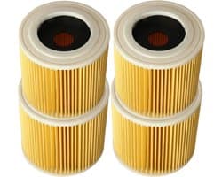4x Patroonfilter geschikt voor Kärcher WD1, WD2, WD3 en A series - Vervangt 6.414-552.0 - Filter
