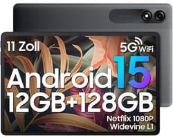 Blackview Tab 90 WiFi - Tablet - 128GB - 11 inch - Android 14 - 5G WiFi - 8200mAh - Octa core - Grijs