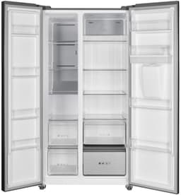 Heinner HSBS-HM592NFDXWDE++ Amerikaanse Side-by-Side Koelkast met Waterdispenser – 592 L – Full No Frost – LED Touch Display – InoxCool – Inox Antraciet – 5 Jaar Garantie — thumbnail 3