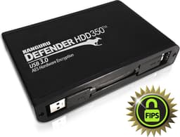 Kanguru – Defender HDD350 – 2 TB – FIPS 140-2 - USB 3.0 – Hardware Encrypted Hard Drive – Zwart — thumbnail 1