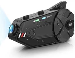 Motorfiets Intercom - Helm - Dashcam - Bluetooth - Headsets - Handsfree - Communicator - Video Record - 1080P - Interphone - Met Video Opname - Wifi - Koppelbaar tot 6 Rijders — thumbnail 1
