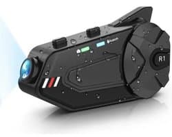 Motorfiets Intercom - Helm - Dashcam - Bluetooth - Headsets - Handsfree - Communicator - Video Record - 1080P - Interphone - Met Video Opname - Wifi - Koppelbaar tot 6 Rijders