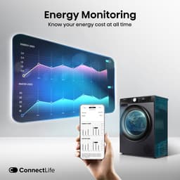 Hisense 3S Serie DH3S902BB3 - Zwarte Wasdroger met Energielabel C - Warmtepompdroger - 9kg - ConnectLife - Trommelverlichting - AutoDry - Quick Dry - Allergy Care — thumbnail 17