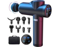 Dieptemassageapparaat - Elektrisch Handmassageapparaat voor Nek en Schouder met 99 Snelheden - 8 Massagekoppen - 2550 mAh - Led-Display Touchscreen