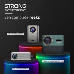 STRONG - N1 - Mini beamer - Full HD 1280x720p - Projector van 30” tot 200”- HDMI - USB - AV ingang - Audio uitgang - Lichtgewicht en compact — thumbnail 3