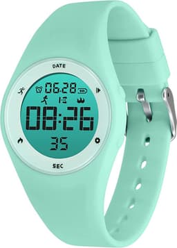 Smartwatch Kinderen - Stopwatch - Stappen - Waterdicht - Mint — thumbnail 1