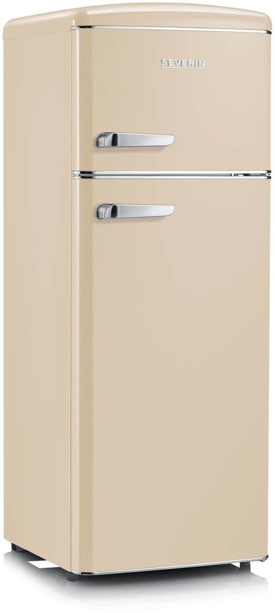 Severin 8933 - Koelvriescombinatie vrijstaand - retro koelkast - beige — afbeelding 1