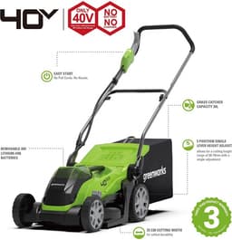 Greenworks 40 volt accu maaier — thumbnail 4