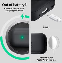 Spigen Silicone Fit Strap Case hoesje geschikt voor AirPods Pro - zwart — thumbnail 3