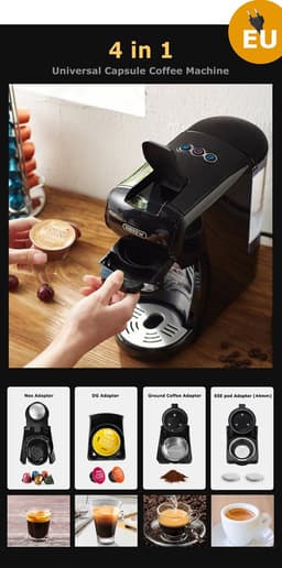 HiBrew Koffiezetapparaat | 4-in-1 Compatibel ontwerp| Energiebesparend | Koud/warm functie | Dolce gusto apparaat | Koffiezetapparaat cups | & Poeder — thumbnail 2