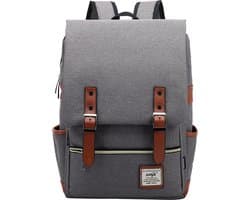 Vermanto Rugtas - Rugzak - 25 Liter - Boekentas - Laptop - School - Boekentas - Heren - Dames - Grijs