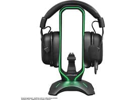 LC-POWER® LC-HUB-HEAD-BUNGEE - Hoofdtelefoonhouder - Kunststof - Silicone - 439g - Zwart