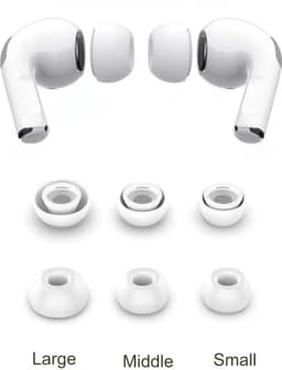 Oordopjes geschikt voor Apple Airpods Pro 1/2 - Vervanging Tips in maat S/M/L - KELERINO. — thumbnail 2