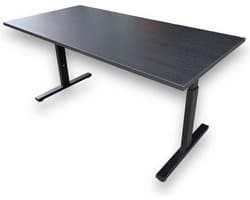 Instelbaar bureau (in hoogte verstelbaar) - zwart blad - zwart onderstel - 200 x 80 - NIEUW - height adjustable desk - gaming desk - computertafel - thuiswerken