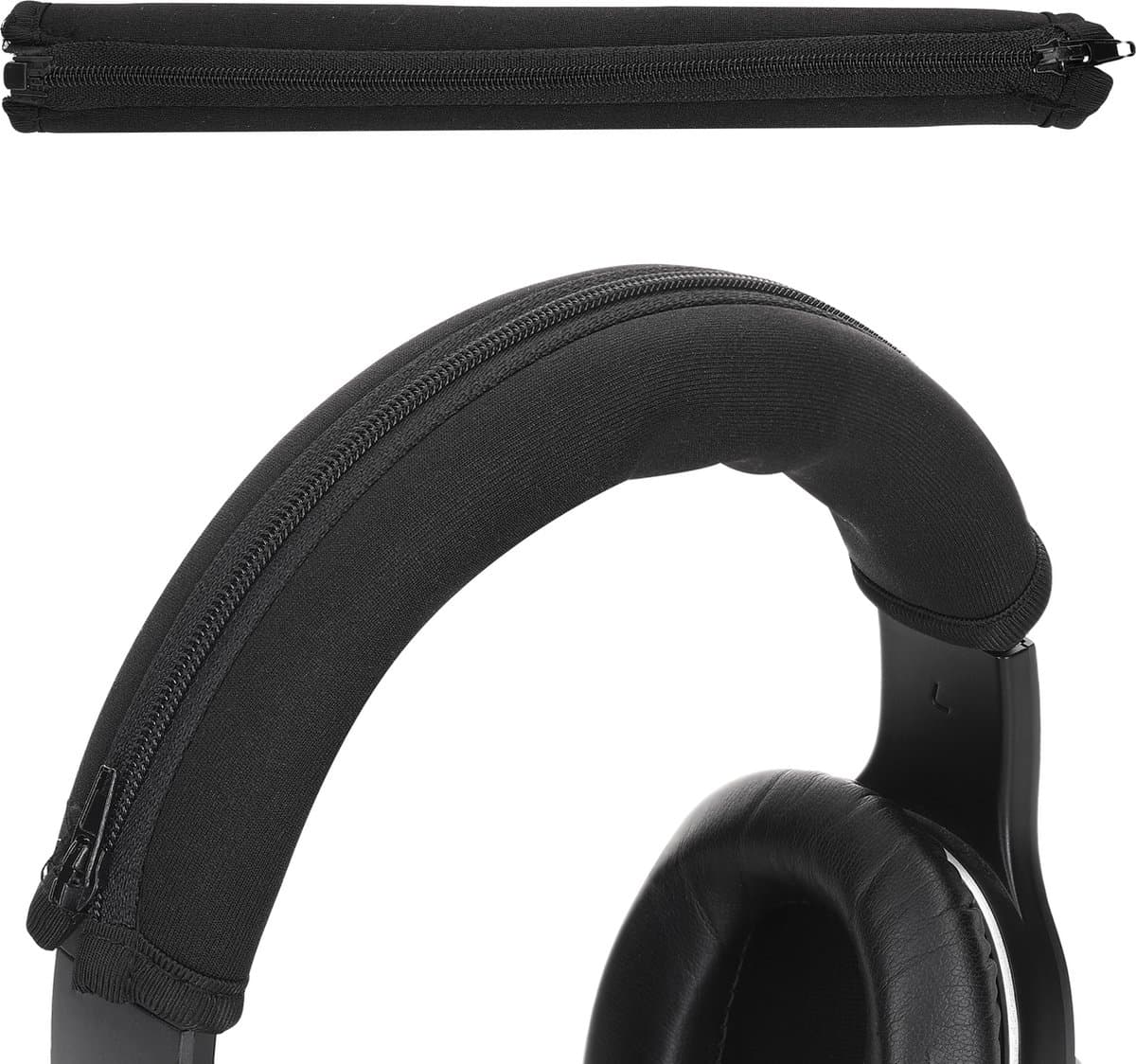 kwmobile cover voor koptelefoon hoofdband - geschikt voor AudioTechnica ATH M50X / M50 / M40X / M40 / M30X / M20X - Koptelefoon band hoes van neopreen - In zwart — afbeelding 1