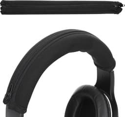 kwmobile cover voor koptelefoon hoofdband - geschikt voor AudioTechnica ATH M50X / M50 / M40X / M40 / M30X / M20X - Koptelefoon band hoes van neopreen - In zwart — thumbnail 1