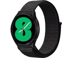 By Qubix - Geschikt voor Garmin bandje - Geschikt voor Garmin Forerunner 970 / 570 (47mm) / 255 - Sport Loop nylon bandje - Zwart gemêleerd - Smartwatch bandje 22mm