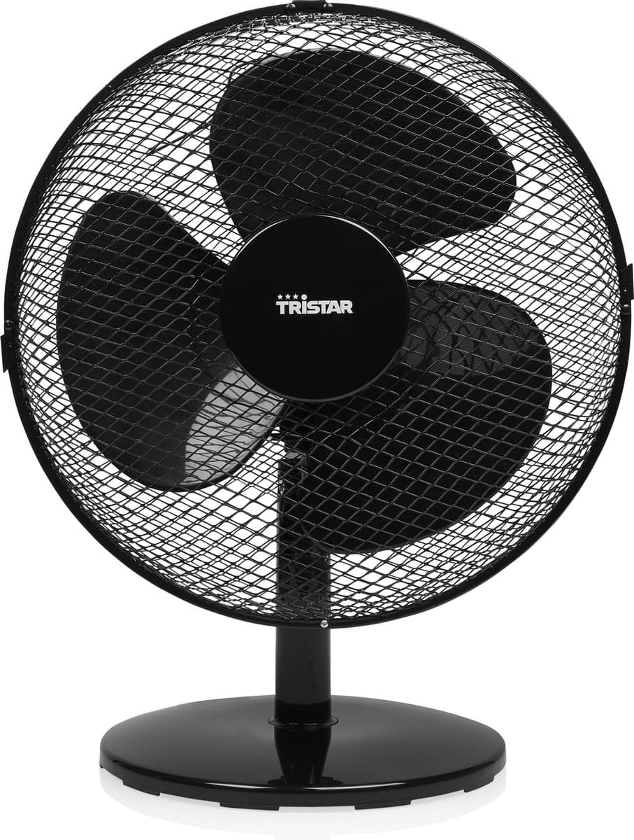 Tristar Tafelventilator 30 cm – 3 Snelheden – 85° Oscillatie – Verstelbare Luchtstroom – VE-5725 – Zwart — afbeelding 1