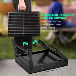 Houtskool BBQ - Barbecue - Inklapbaar - Compact - Barbecue Houtskool - Tafel Grill - Camping - Strand - Festival - Zwart — thumbnail 5