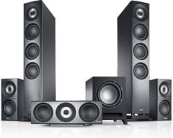 Teufel Definion 3 Surround Power Edition 5.1-Set - High end surround set met vloerstaande speakers - Gepatenteerd SCA-coaxiaal chassis - Subwoofer - antraciet