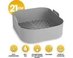 PROKING XXL Airfryer Siliconen Bakje – Accessoires – Airfryer Bakvorm – Mandje – Hittebestendig – BPA Vrij