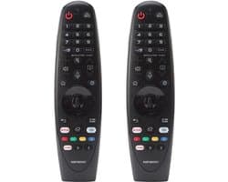 2-Pack Universele Afstandsbediening met Spraakfunctie - Geschikt voor LG Magic Remote Smart TV Televisie
