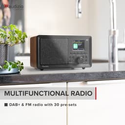 DAB radio met Bluetooth - Audizio Padova retro radio - Met mp3-speler en afstandsbediening - 40W — thumbnail 4