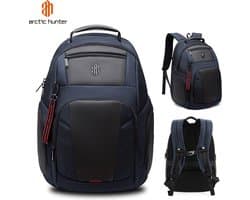 Arctic Hunter Rugtas - Rugzak - School Tas - Laptop Tas - Motor Tas - Waterafstotend - Blauw