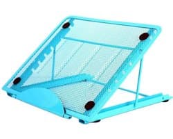 Universele Standaard voor Laptops, Tablets, (kook)Boeken en Diamond Painting Lightpad - Verstelbaar in Hoogte - Blauw - Idiaal voor Thuiswerkers