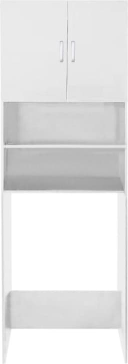 Wasmachine kast wasdroger - ombouw meubel wasmachine wasdroger - 190 cm hoog - wit — thumbnail 1