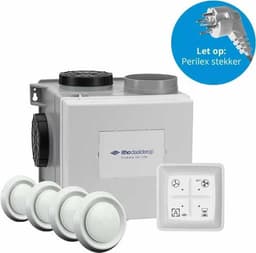 Itho Daalderop CVE-S eco fan ventilator box alles-in-1 pakket SP 325m3/h + vochtsensor + RFT auto + 4 ventielen - perilex stekker — thumbnail 1
