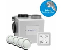 Itho Daalderop CVE-S eco fan ventilator box alles-in-1 pakket SP 325m3/h + vochtsensor + RFT auto + 4 ventielen - perilex stekker — afbeelding 1