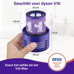 DEGG® - Hepa Filter Geschikt voor Dyson V10 - Wasbaar - Vervangt Dyson V10 Filter - Onderdelen - Duurzaam - Premium Kwaliteit - 4 STUK(S) — thumbnail 3