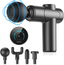 Draagbaar Diepteweefsel Massagepistool met 4 Massagekoppen en Quiet Glide Technologie — thumbnail 1