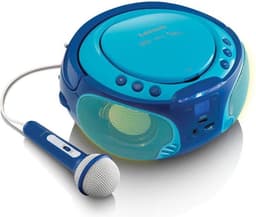 Lenco SCD-650BU - Draagbare cd speler en kinderradio met karaokemicrofoon, USB, FM-radio en disco lichteffecten - Blauw — thumbnail 2