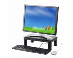 Monitorstandaard Met Tablethouder Zwart