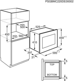 AEG TB6SM261FB - 6000 Serie - Inbouwmagnetron - 900 W - Zwart — thumbnail 11