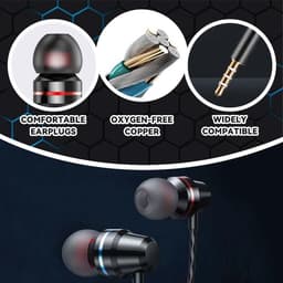 Universele in-ear hoofdtelefoon met afstandsbediening en microfoon zwart — thumbnail 5
