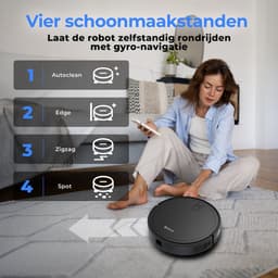 Denver Robotstofzuiger met Laadstation - Smartphone TUYA App - Gyroscope Navigatie - Geschikt voor Huisdierharen - RVC125 — thumbnail 4