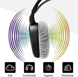 100 stuks - Elastische Hygienehoesjes hoofdtelefoon - cover hoes - niet-geweven stof hoofdtelefoon covers - rekbare sanitaire oorschelp covers — thumbnail 3