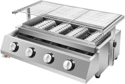 Luxe 4-kops Gasbarbecue – Draagbare Braadmachine voor Outdoor - Camping - BBQ - Kooktoestel — thumbnail 1