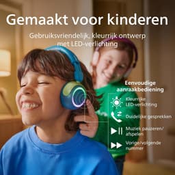 PHILIPS TAK4200CT 4200-serie On Ear draadloze opvouwbare hoofdtelefoon voor kinderen - 45 uur afspeeltijd, beperkt volume, Audio delen, laadkabel meegeleverd - Ambiant verlichting - Kristalgroen — thumbnail 15