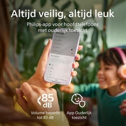 PHILIPS TAK4200MP 4200-serie On Ear draadloze opvouwbare hoofdtelefoon voor kinderen - 45 uur afspeeltijd, beperkt volume, Audio delen, laadkabel meegeleverd - Ambiant verlichting - Magenta Paars — thumbnail 6