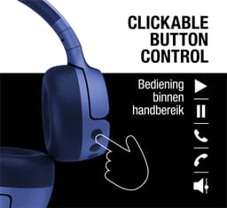 Fresh ‘n Rebel Code Fuse – Draadloze on-ear koptelefoon - Bluetooth - 30 uur Speeltijd - Blauw - True Blue — thumbnail 3