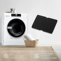 10-stuks wasmachine sponsfilter - Vervangend filter - Voor Beko, Grundig, Blomberg drogerfilters - Droger, droger, verdamper schuimfilters - Wasmachine filteronderdelen - Drogerfilter - Droger accessoires - Zwart — thumbnail 5