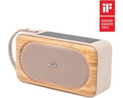 House of Marley Roots Solar bluetooth speaker - Draadloze compacte speaker - Ingebouwde Flesopener - Solar Powerbank - Waterproof - 19 uur Batterijduur - Gemaakt van Duurzame Materialen - Cream