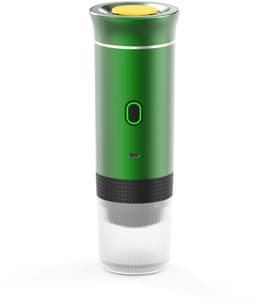 3-1 Draagbare reis espressomachine voor camping of onderweg - Espresso - Nespresso - Dolce Gusto - Gemalen koffie - Oplaadbaar - Groen — thumbnail 1