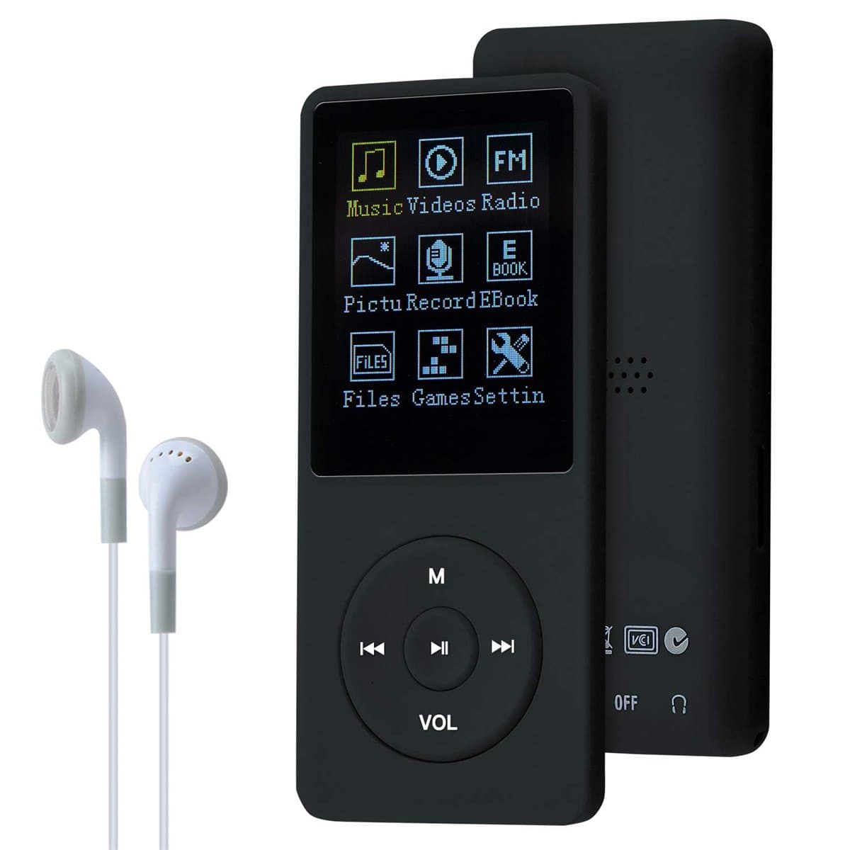 Draagbare MP3 Speler 8GB Met Verliesloze Geluidskwaliteit En 70 Uur Accuduur — afbeelding 1